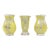 Manfred Veyhl Silver Overlay Rosenthal Yellow Porcelain Vase Trio For Sale