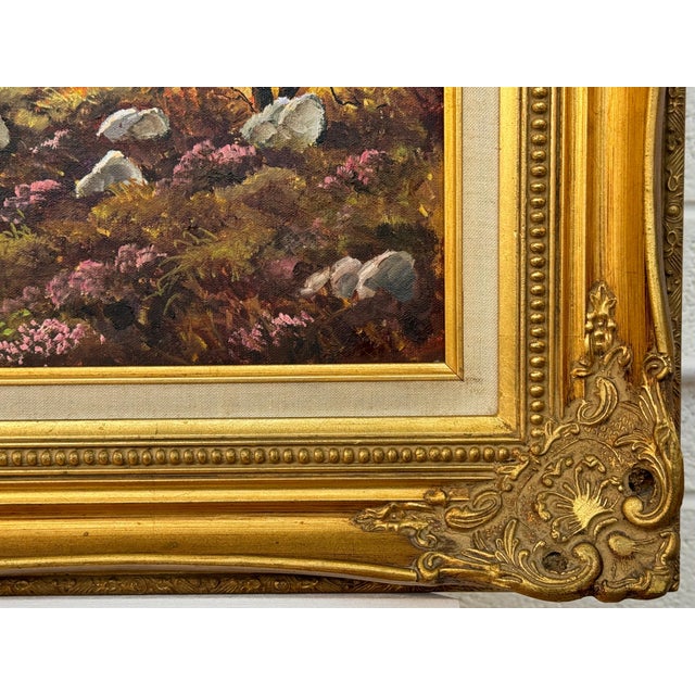 A tranquil mountain lake scene with vivid light, colour and natural beauty 1983 For Sale - Image 6 of 7