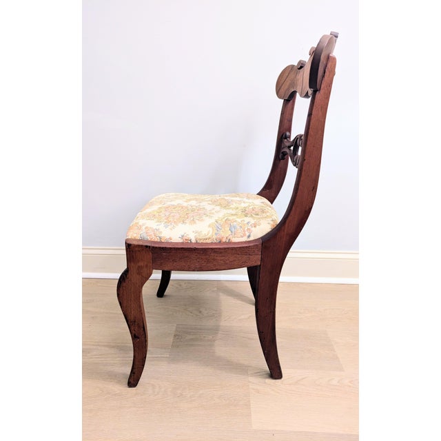 Victorian Victorian Carved Mahogany Side Chair Slip Seat For Sale - Image 3 of 9