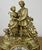 Vintage French Brass Ornate Romantic Couple Mantel Clock For Sale - Image 3 of 16