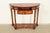 Late 20th Century Maitland Smith Style French Empire Burl Wood and Gold Gilt Demilune Console Table For Sale - Image 5 of 15