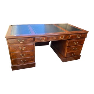 1970s Walnut Executive Desk For Sale