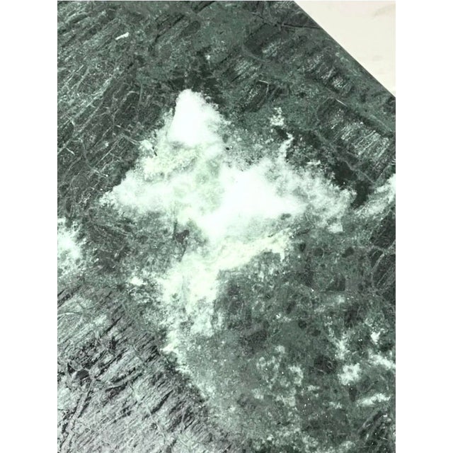 Metal 1970s Octagonal Green Marble Bistro Table For Sale - Image 7 of 9