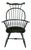 Nichols & Stone Olive Green Maple Comb Back Arm Chair For Sale
