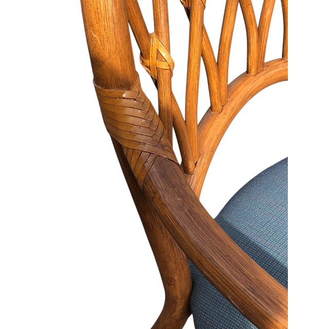 Vintage Rattan Dining Set with Six Chairs attributed to McGuire For Sale - Image 11 of 12