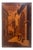 Vintage Beown Wood Marquetry Wall Art, 1890s For Sale