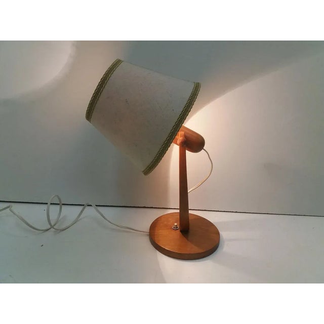 - Made in Czechoslovakia - made of wood, fabric lampshade - design: Oldrich Starý - fully functional - good, original...