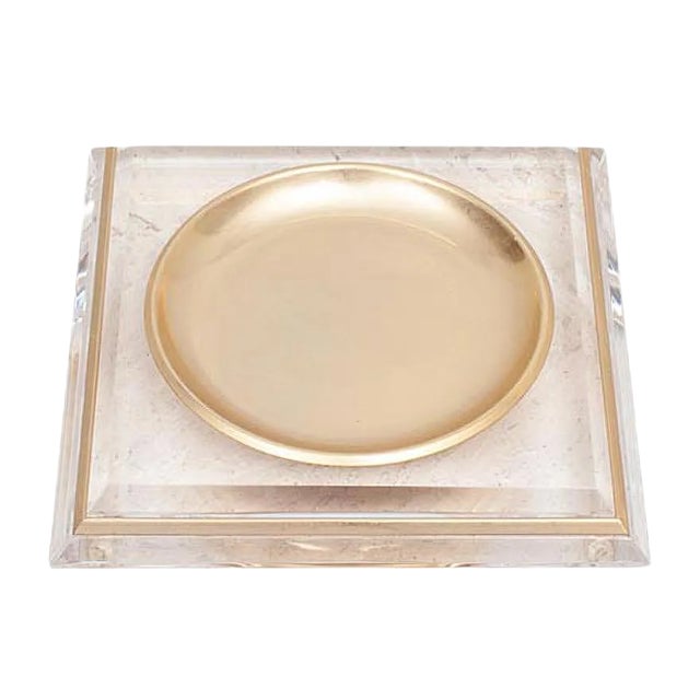 Hollywood Regency Business Card Holder, 1970s For Sale