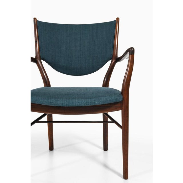1940s Armchairs in Rosewood and Fabric attributed to Finn Juhl, 1946, Set of 2 For Sale - Image 5 of 10
