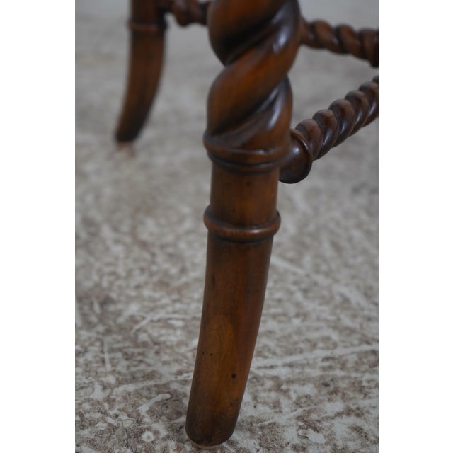 Maitland Smith Mahogany End Table Stand For Sale - Image 12 of 14