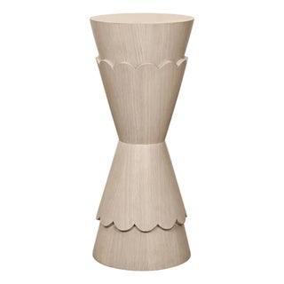 Matthew Izzo Home Vivienne White Oak Drink Table For Sale