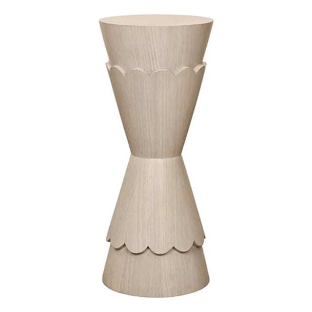 Matthew Izzo Home Vivienne White Oak Drink Table For Sale
