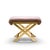 Metal Warren Lloyd for Weiman Mid Century Brass X Base Stools - Pair For Sale - Image 7 of 12