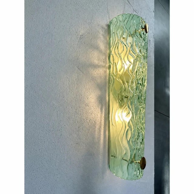 Early 21st Century Monumental Green Murano Glass Wall Sconces by Simoeng, Set of 4 For Sale - Image 5 of 8