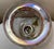 Metal Mid 20th Century Brutalist Derflingher Style Blackened Copper Iridescent Caged Glass Hurricane Lamp For Sale - Image 7 of 12