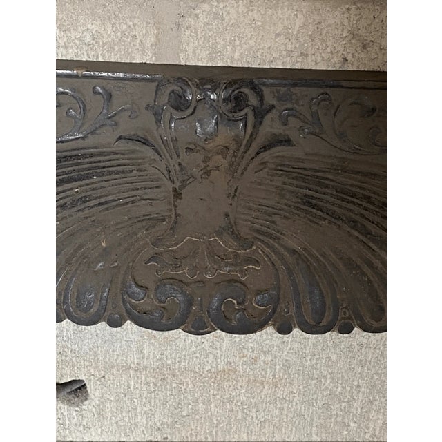 Antique Neoclassical Style Shell Fan Foliate Motif Fireplace Insert For Sale - Image 4 of 5