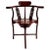 A beautiful Chinese export oriental corner chair. The chair is finely hand-carved of quality rosewood with a shiny lacquer...