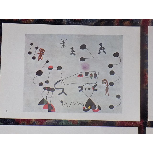 This set of eight (8) diminutive lithographs (offset) created by the world famous Spanish modernist master Joan Miro...