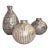 Set of 3 Capiz Shell Vases – Coastal Modern Neutral Decorative Objects, Philippines For Sale