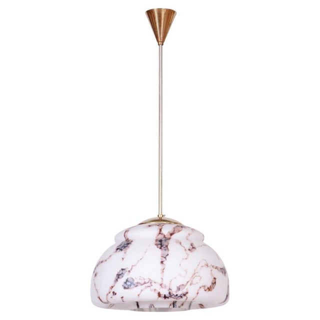 Mid-Century Modern Pendant Light in Chrome and Brass by Kamenický Šenov, Czech, 1960s For Sale - Image 9 of 9