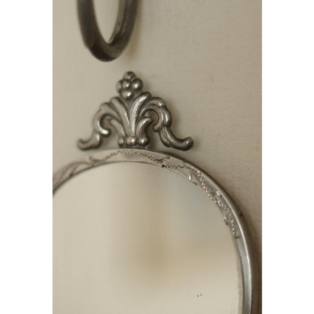 Mid-Century Swedish Pewter Sconces with Mirrors from Svenskt Tenn, Set of 2 For Sale - Image 11 of 18