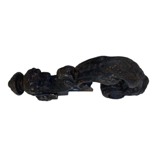 18th Century French Iron Door Knocker For Sale