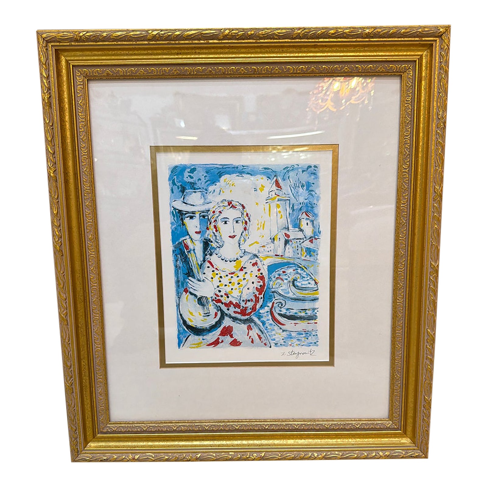 1990s Zamy Steynovitz Beauty and Beau Seriolithograph in Color Signed ...