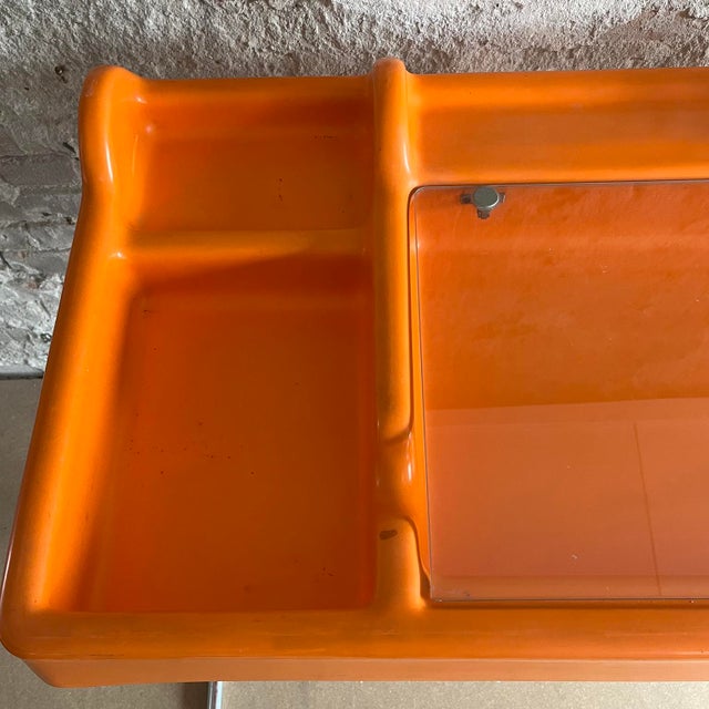 Space Age Orix Orange Writing Desk by Vittorio Parigi and Nani Prina for Molteni, 1970s For Sale - Image 12 of 18