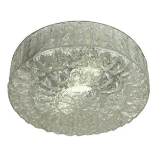 Mid-Century Space Age Flush Mount in Glass For Sale