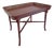 Vintage Maroon Gilded Regency Tray Table Faux Bamboo For Sale