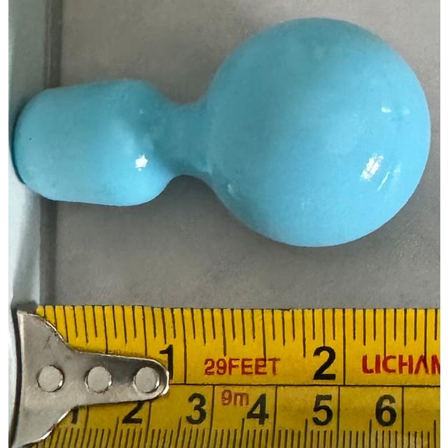 Early 20th Century French Portieux Vallerysthal Aqua Blue Perfume Decanter For Sale - Image 11 of 11