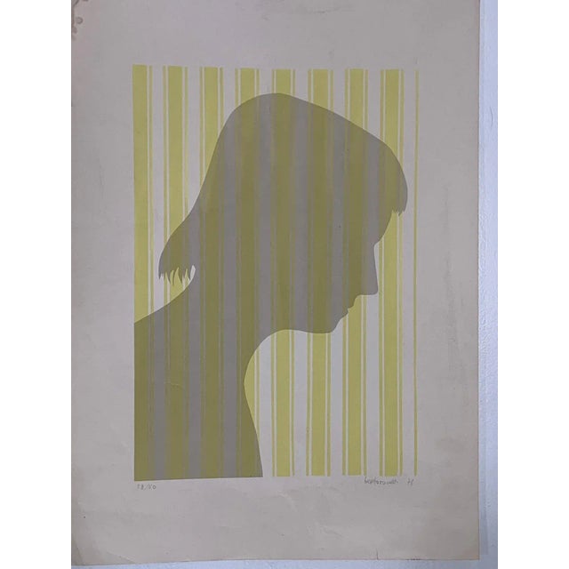 Paper Shadows Silkscreen by Berto Ravotti, 1972 For Sale - Image 7 of 7