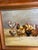 Framed Oil on Canvas of Chickens "Bottom of Hen Party" by Trevor James, 20th Century