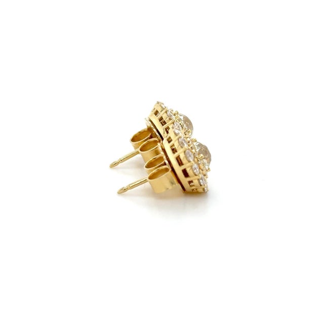 Early 21st Century Crown of Light Cut Diamond Convertible Stud Earrings, Pair For Sale - Image 5 of 10