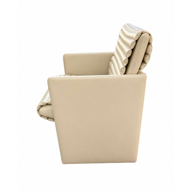 Set 8 Preview Leather Dining/Arm Lounge Chairs, 1980 For Sale - Image 9 of 12