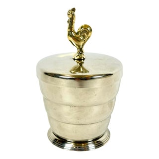 Art Deco Danish Jar with Rooster from Nordisk Malm, 1930s For Sale