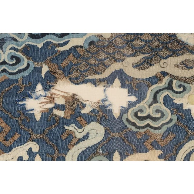 Early 20th Century Early 20th Century Chinese Kesi Slit Double Dragon Tapestry For Sale - Image 5 of 6