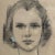 Circa 1950 Original Pastel Portrait of a Young Woman, Framed For Sale - Image 9 of 12