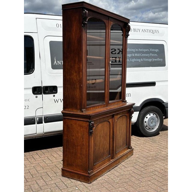 Victorian Mahogany Bookcase For Sale - Image 3 of 7
