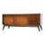 Refinished Walnut Low Tv Console Credenza For Sale