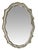 Large Cast Metal Oval Cartouche Mirror,, Silver-Gilt & Celedon For Sale In Los Angeles - Image 6 of 12