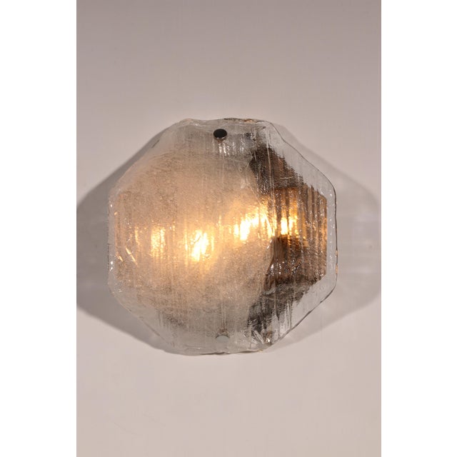 Large Glass Wall Lights by J.T Kalmar, 1970s, Set of 2 For Sale - Image 4 of 12