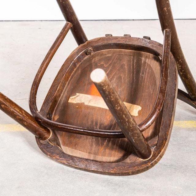 Tall Bentwood Dining Chairs by Ton, 1950s, Set of 4 For Sale - Image 6 of 8