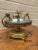 1940s Hollywood Regency Brass and Chrome Floral Ashtray For Sale In South Bend - Image 6 of 12