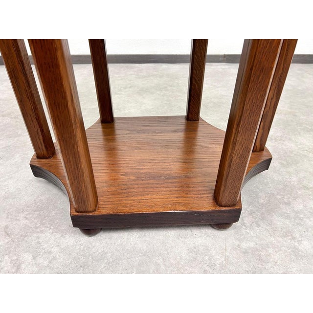 Brown Oval Side Table with Six Legs, 1890s For Sale - Image 8 of 10