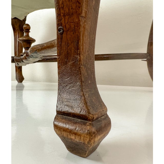 Antique French Louis XV Style Walnut Bench Stool, 1800s For Sale - Image 13 of 17