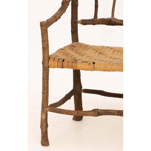 Adirondack Style Rustic Twig and Branch Arm Chair For Sale - Image 4 of 7