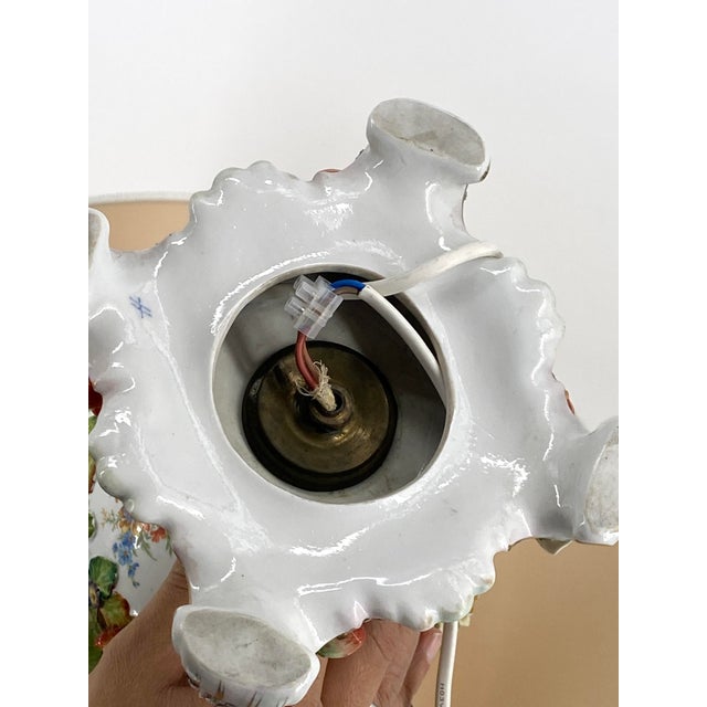 Baroque-Style Table Lamp from Sitzendorf Porcelain Factory, 1890s For Sale - Image 12 of 18