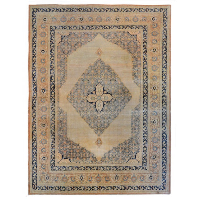 Early 20th Century Hadji Jalili Tabriz Rug For Sale - Image 11 of 11