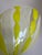 1950s Murano Hand Blown Art Glass Bowl Yellow Latticino Filigrana Dish For Sale - Image 9 of 9